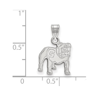 10k White Gold LogoArt University of Georgia Bulldog Small Pendant 1W059UGA