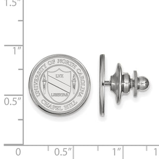 Sterling Silver Rhodium-plated LogoArt University of North Carolina Crest Lapel Pin