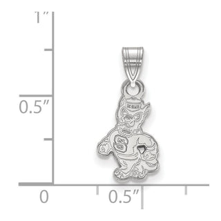 14k White Gold LogoArt North Carolina State University Wolf Small Pendant 4W060NCS
