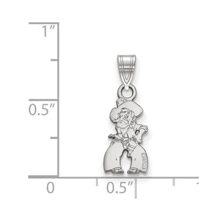 14k White Gold LogoArt Oklahoma State University Cowboy Small Pendant