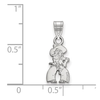 14k White Gold LogoArt Oklahoma State University Cowboy Small Pendant
