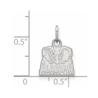 10k White Gold LogoArt University of Alabama Elephant Extra Small Pendant