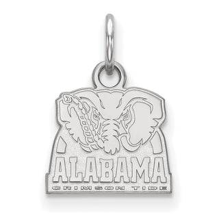 14k White Gold LogoArt University of Alabama Elephant Extra Small Pendant