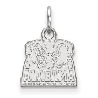 10k White Gold LogoArt University of Alabama Elephant Extra Small Pendant