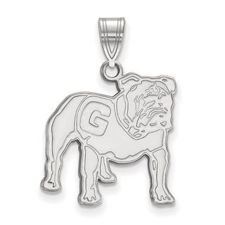 10k White Gold LogoArt University of Georgia Bulldog Large Pendant 1W061UGA