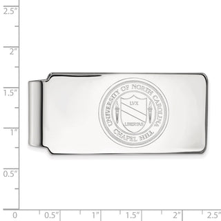 10k White Gold LogoArt University of North Carolina Crest Money Clip