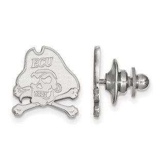 14k White Gold LogoArt East Carolina University Pirate Lapel Pin