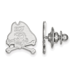 14k White Gold LogoArt East Carolina University Pirate Lapel Pin