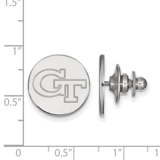 14k White Gold LogoArt Georgia Institute of Technology G-T Lapel Pin