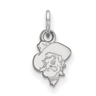 14k White Gold LogoArt Oklahoma State University Cowboy Extra Small Pendant