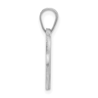 Sterling Silver Rhodium-plated LogoArt University of Virginia Heart Pendant