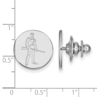 Sterling Silver Rhodium-plated LogoArt West Virginia University Mountaineer Lapel Pin