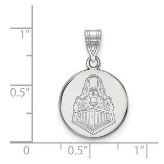 10k White Gold LogoArt Purdue University Boilermakers Train Logo Medium Disc Pendant