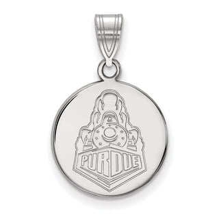 10k White Gold LogoArt Purdue University Boilermakers Train Logo Medium Disc Pendant