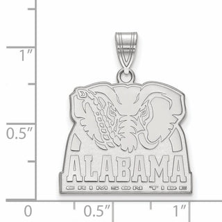 10k White Gold LogoArt University of Alabama Elephant Large Pendant 1W063UAL