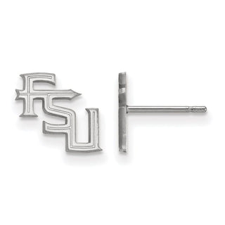 10k White Gold LogoArt Florida State University F-S-U Extra Small Post Earrings