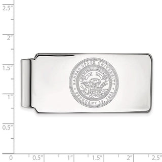 Sterling Silver Rhodium-plated LogoArt Kansas State University Crest Money Clip
