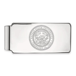 Sterling Silver Rhodium-plated LogoArt Kansas State University Crest Money Clip