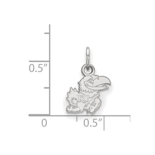 10k White Gold LogoArt University of Kansas Jayhawk Extra Small Pendant 1W065UKS