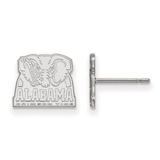 14k White Gold LogoArt University of Alabama Elephant Extra Small Post Earrings