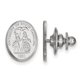14k White Gold LogoArt University of South Carolina Crest Lapel Pin