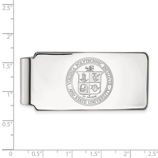 10k White Gold LogoArt Virginia Tech Crest Money Clip