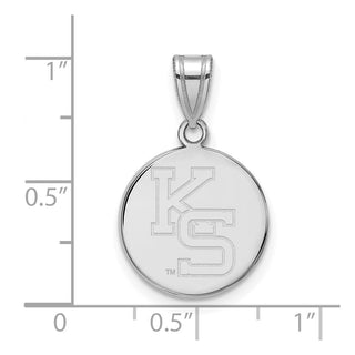10k White Gold LogoArt Kansas State University K-S Medium Pendant 1W067KSU