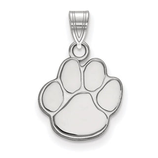 14k White Gold LogoArt Auburn University Tiger Paw Small Pendant