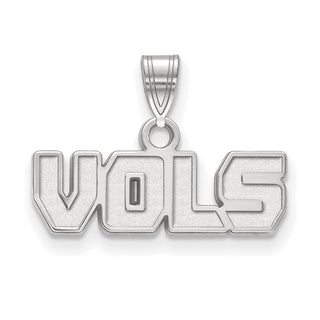 Sterling Silver Rhodium-plated LogoArt University of Tennessee Vols Small Pendant