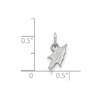 14k White Gold LogoArt Florida State University Arrow Extra Small Pendant