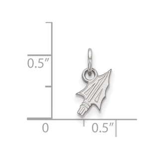 10k White Gold LogoArt Florida State University Arrow Extra Small Pendant