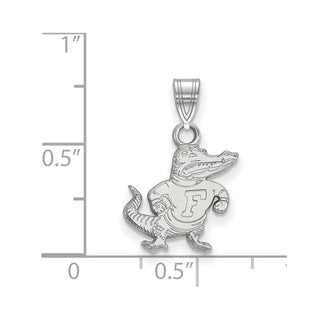 Sterling Silver Rhodium-plated LogoArt University of Florida Gator Small Pendant SS070UFL