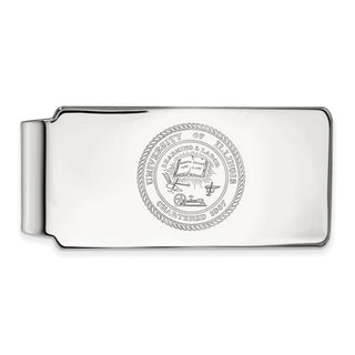 Sterling Silver Rhodium-plated LogoArt University of Illinois Crest Money Clip