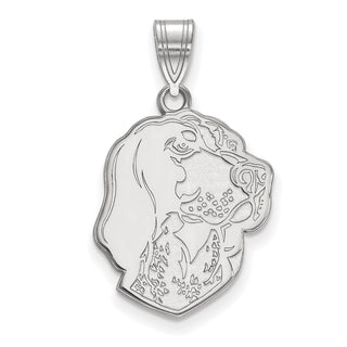 Sterling Silver Rhodium-plated LogoArt University of Tennessee Smokey Large Pendant