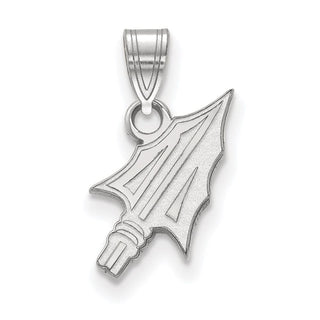10k White Gold LogoArt Florida State University Arrow Small Pendant
