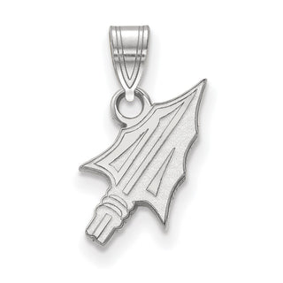 14k White Gold LogoArt Florida State University Arrow Small Pendant