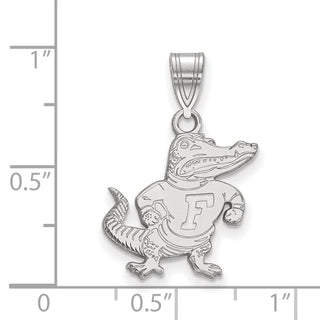 10k White Gold LogoArt University of Florida Gator Medium Pendant 1W071UFL