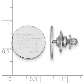 14k White Gold LogoArt Wake Forest University W-F Lapel Pin