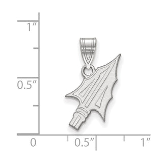 Sterling Silver Rhodium-plated LogoArt Florida State University Arrow Medium Pendant