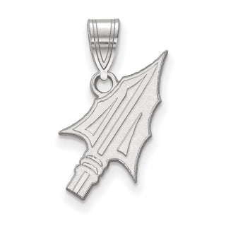 10k White Gold LogoArt Florida State University Arrow Medium Pendant