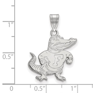 14k White Gold LogoArt University of Florida Gator Large Pendant 4W072UFL