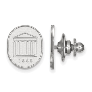 Sterling Silver Rhodium-plated LogoArt University of Mississippi 1848 Crest Lapel Pin
