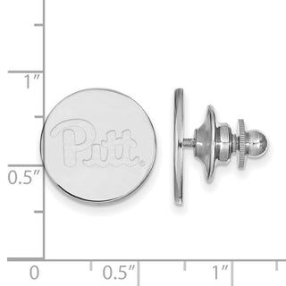 Sterling Silver Rhodium-plated LogoArt University of Pittsburgh Lapel Pin