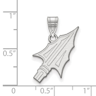 10k White Gold LogoArt Florida State University Arrow Large Pendant
