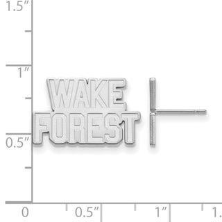 10k White Gold LogoArt Wake Forest University W-F Small Post Earrings 1W073WFU