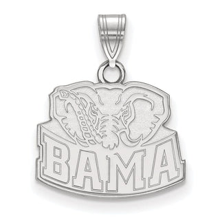 10k White Gold LogoArt University of Alabama Elephant Small Pendant