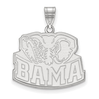 14k White Gold LogoArt University of Alabama Elephant Large Pendant 4W076UAL