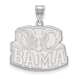 10k White Gold LogoArt University of Alabama Elephant Large Pendant 1W076UAL