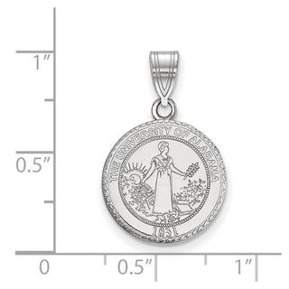 Sterling Silver Rhodium-plated LogoArt University of Alabama Medium Crest Pendant