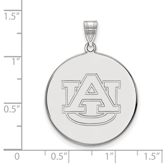 10k White Gold LogoArt Auburn University Extra Large Disc Pendant